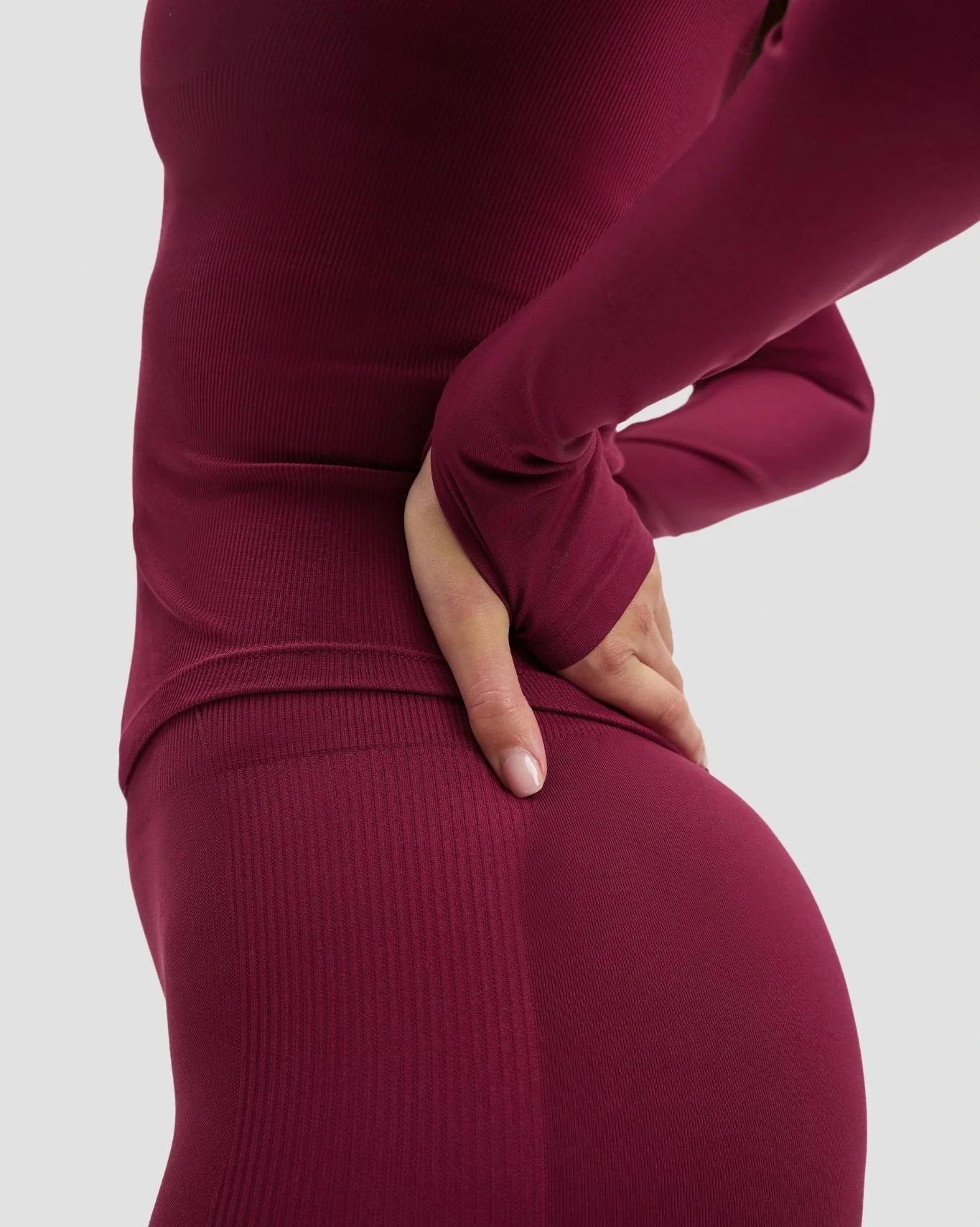 Elevate™ Compression Long Sleeve Jacket | Cherry Berry - Image 4