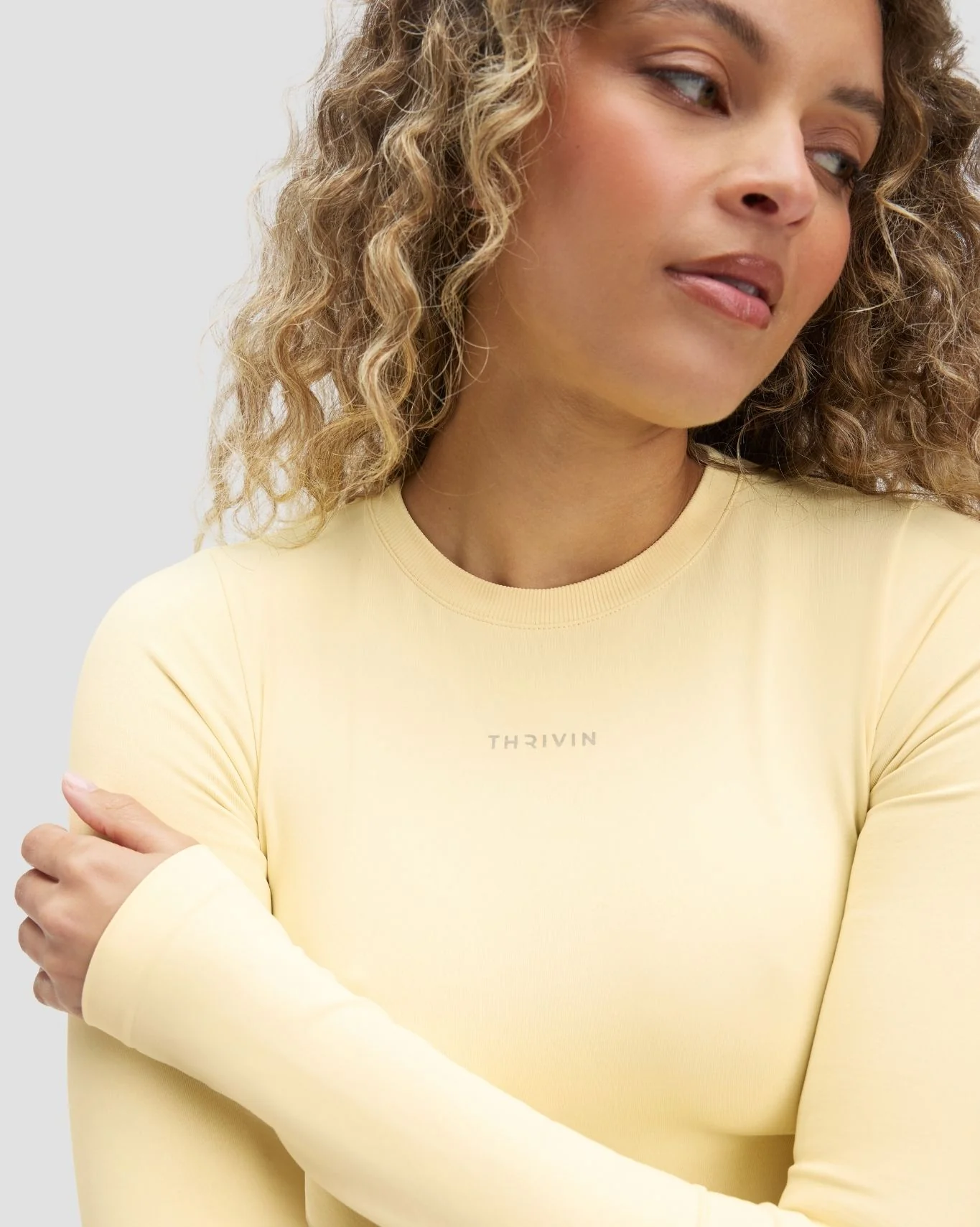 Elevate™ Compression Long Sleeve Top | Golden Butter - Image 3