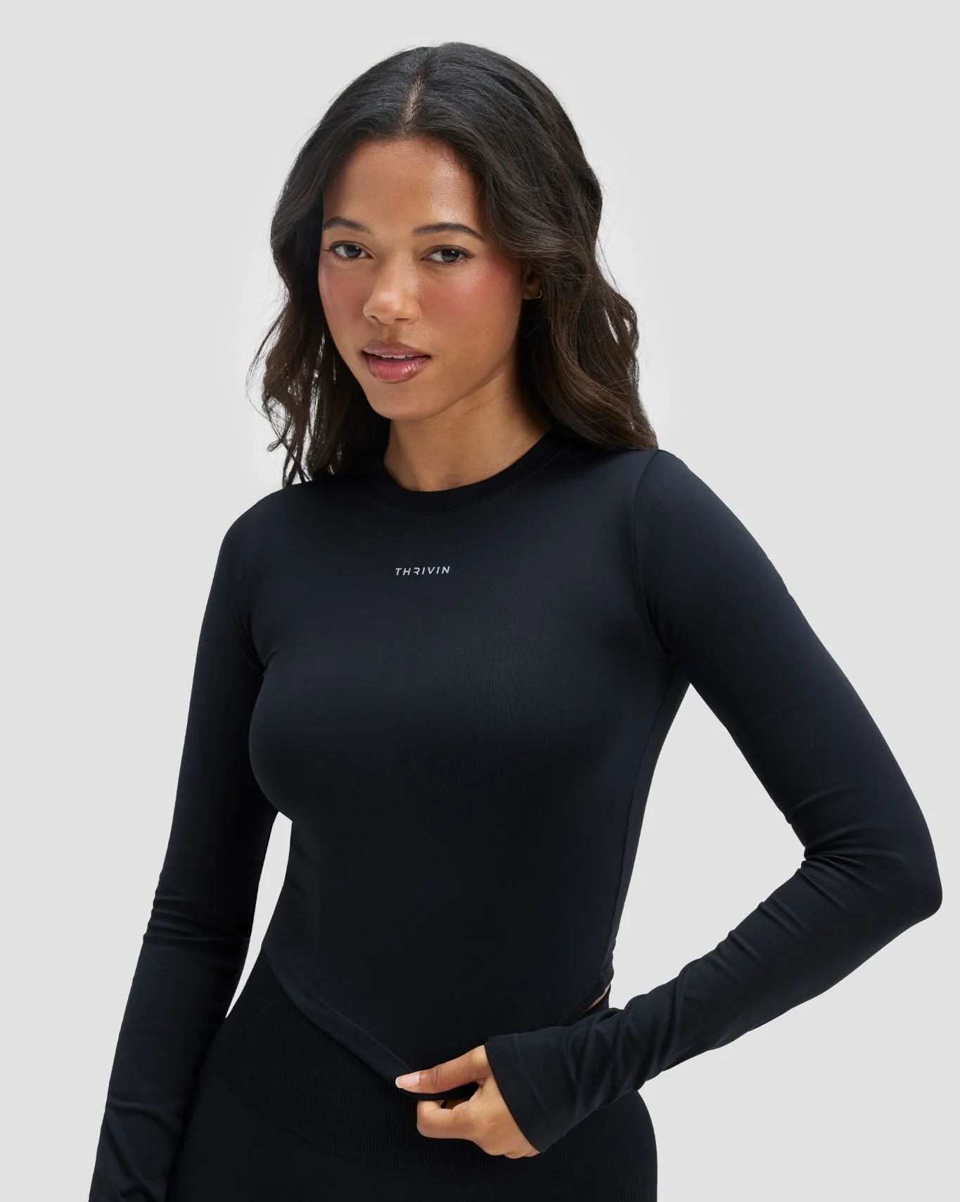 Elevate™ Compression Long Sleeve Top | Night Black - Image 3