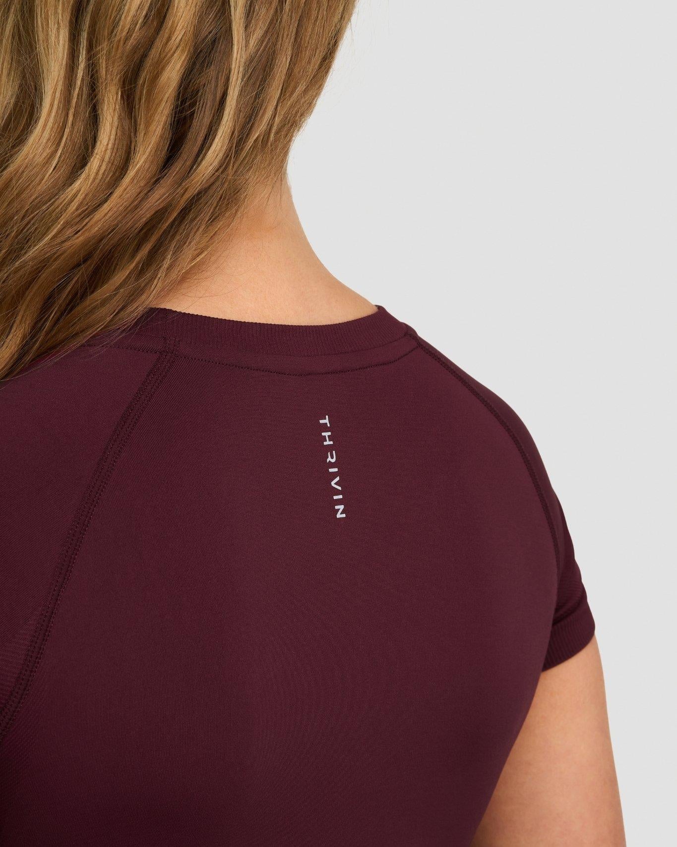 Elevate™ Compression T-Shirt | Merlot - Image 6
