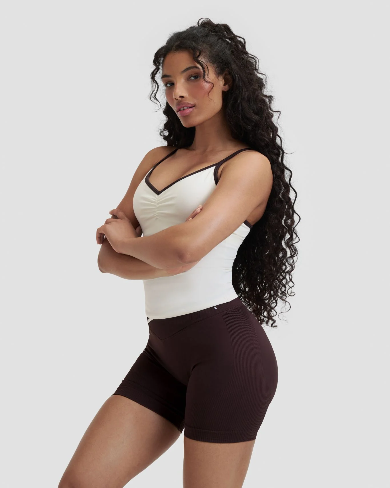 Elevate™ Outline Cross Back Tank Top | Cream - Image 4
