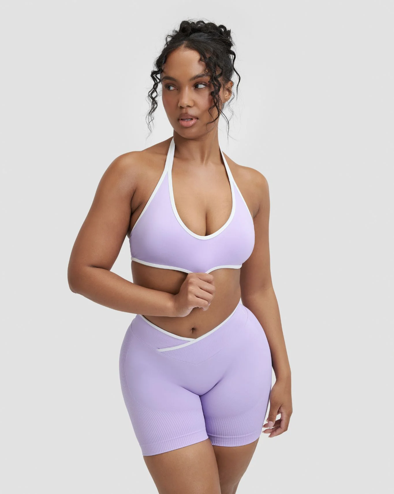 Elevate™ Outline Halterneck Bra | Lilac - Image 5