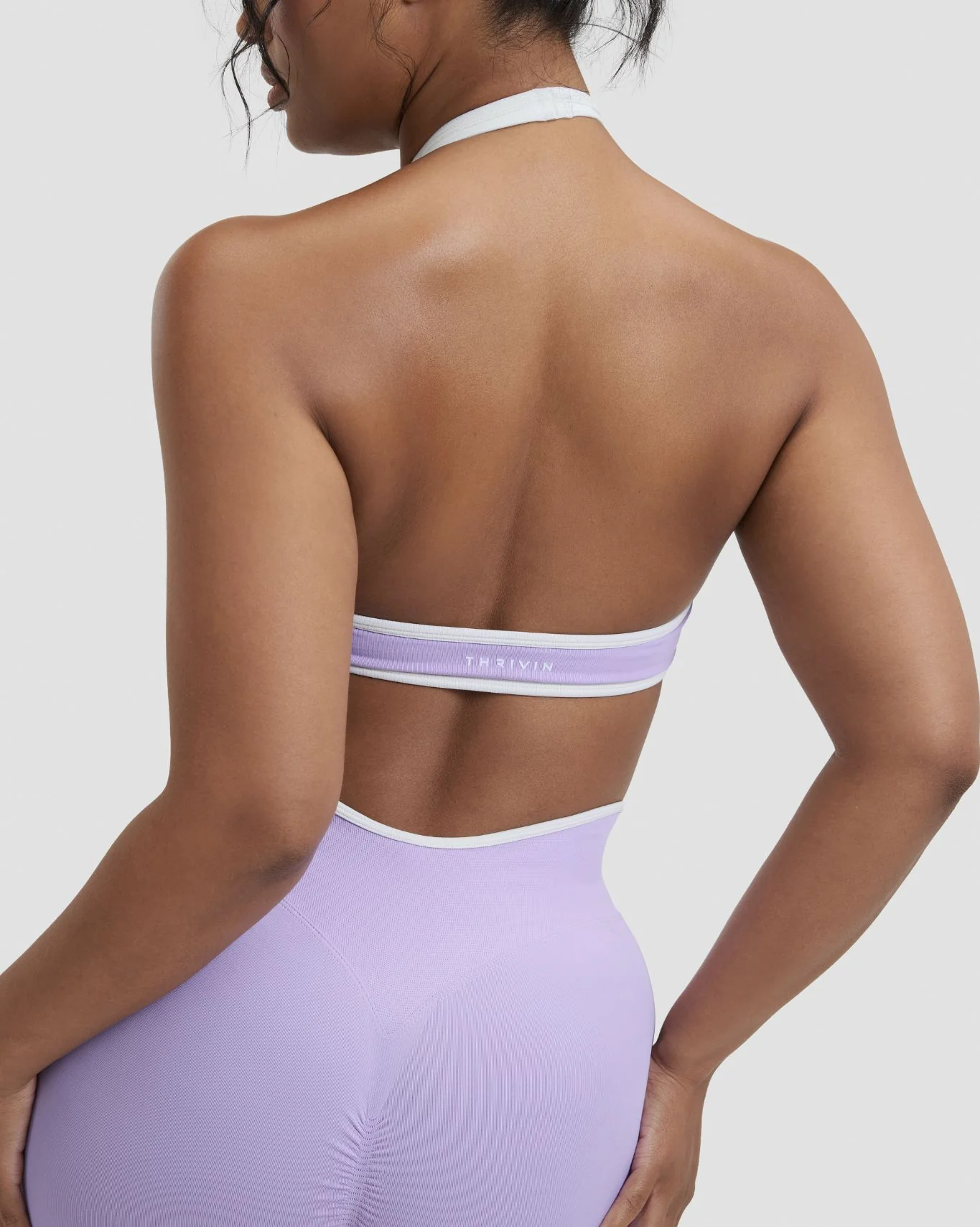 Elevate™ Outline Halterneck Bra | Lilac - Image 6