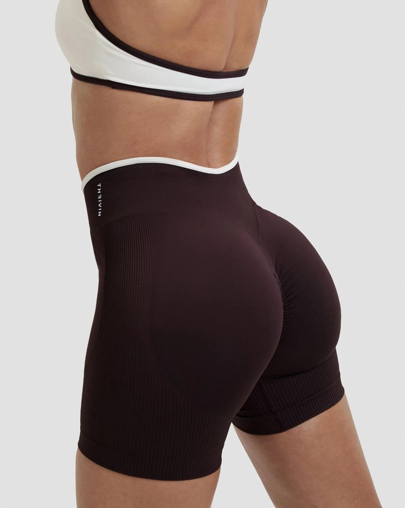 Elevate™ Outline Short Scrunch Shorts | Coffee - Image 8