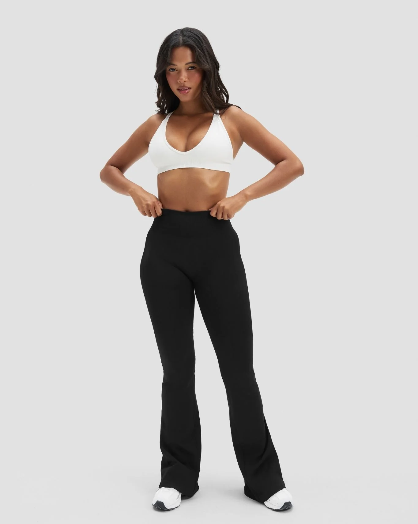 Elevate™ Sculpting High Waist Flare Leggings | Night Black - Image 3