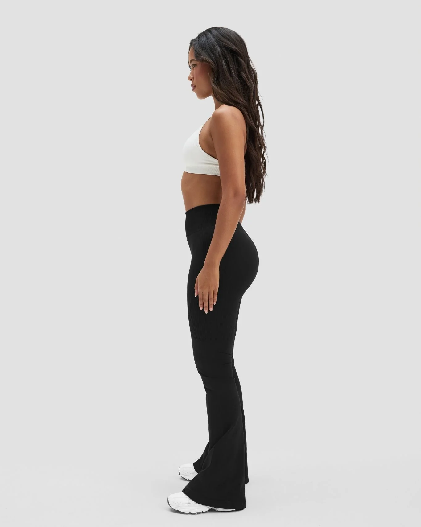 Elevate™ Sculpting High Waist Flare Leggings | Night Black - Image 5