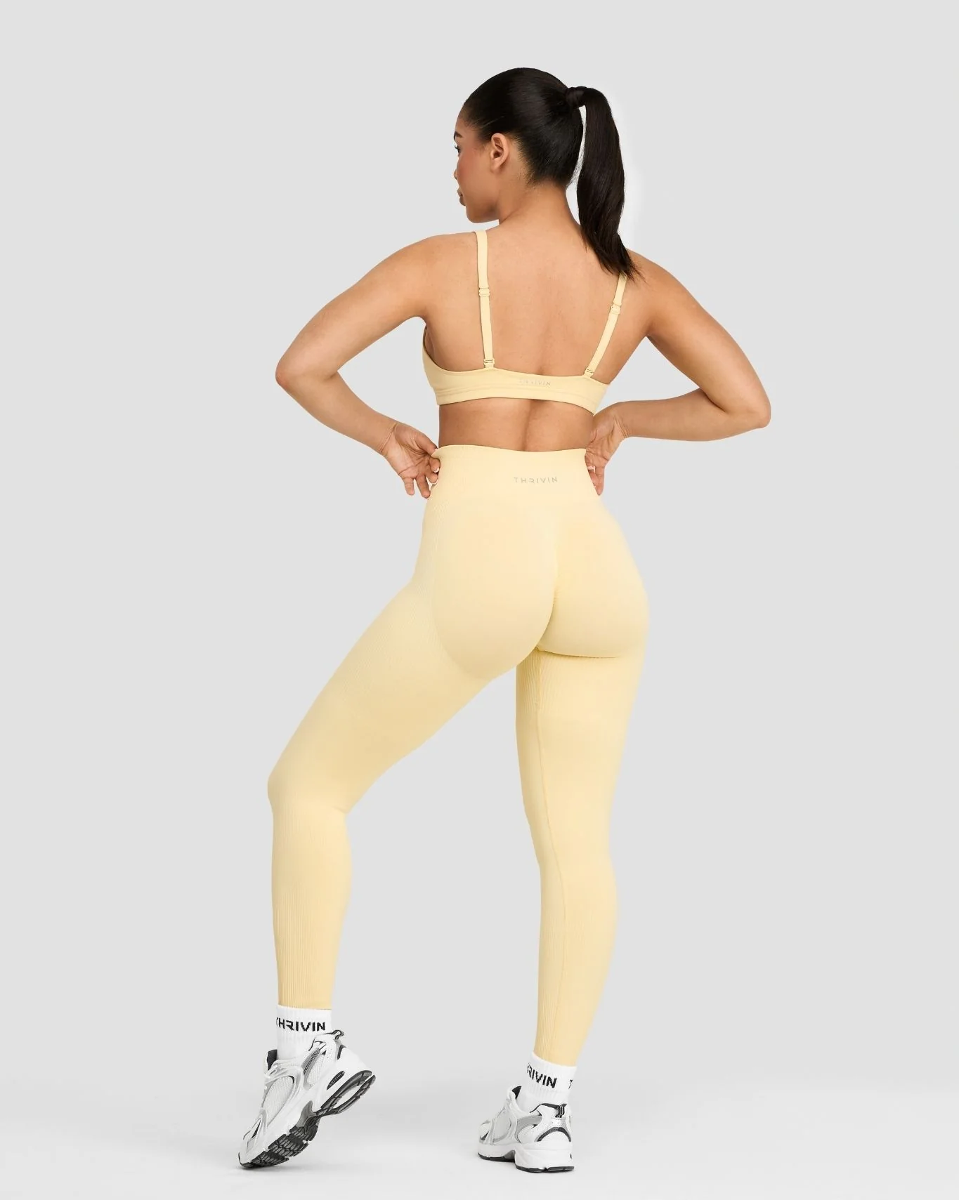 Elevate™ Sculpting High Waist Scrunch Leggings | Golden Butter - Image 5