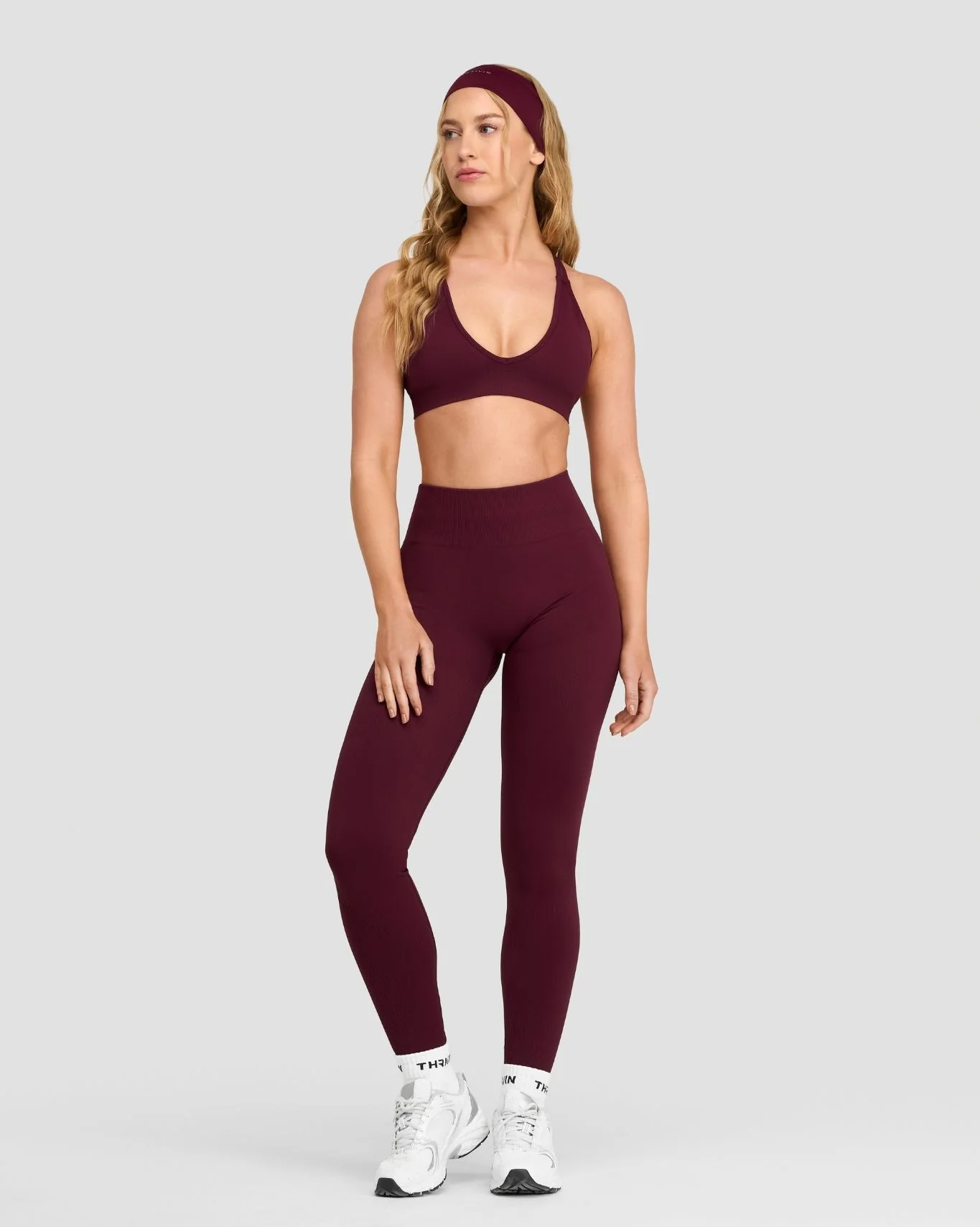 Elevate™ Sculpting High Waist Scrunch Leggings | Merlot - Image 3