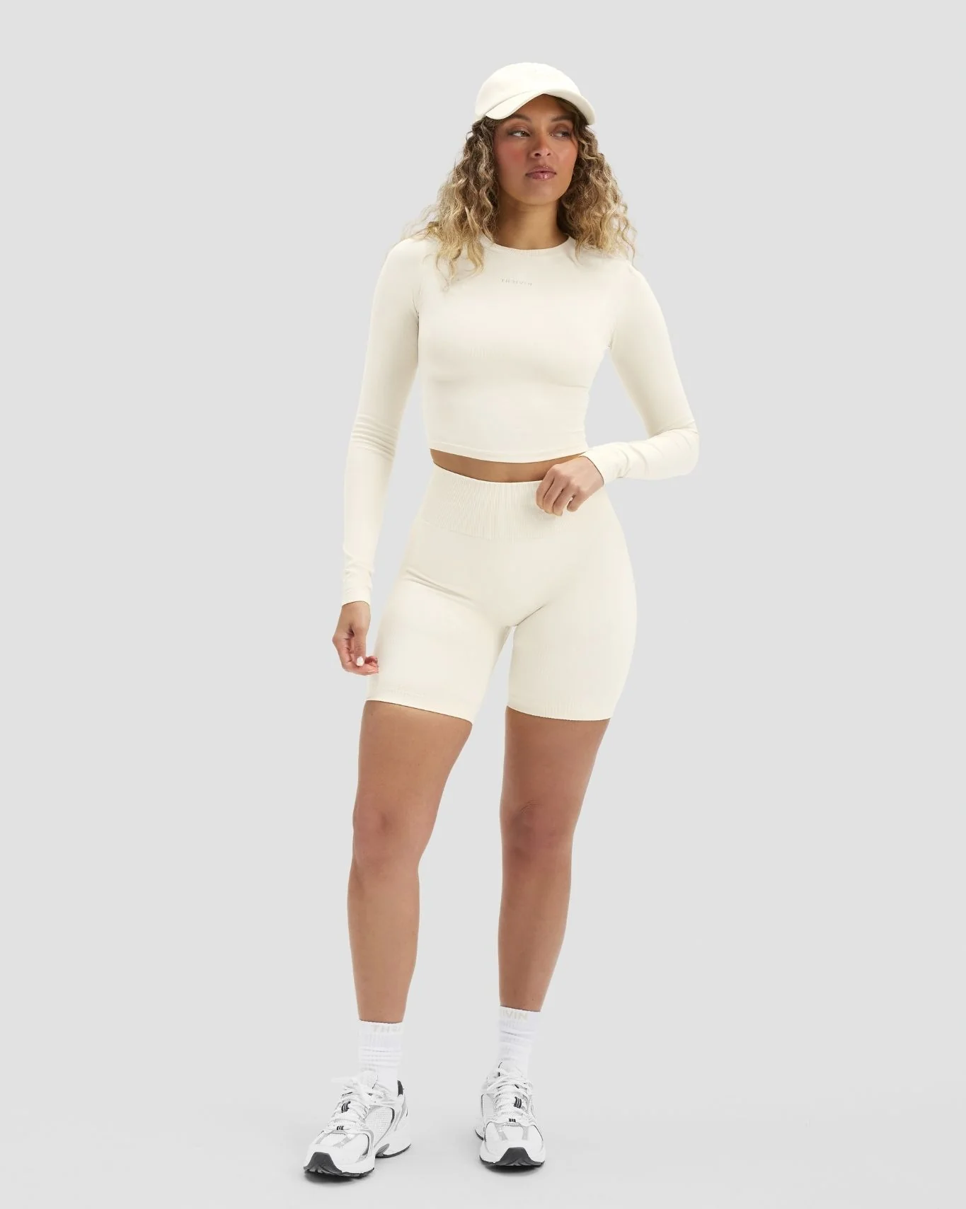 Elevate™ Sculpting High Waist Scrunch Shorts | Cream - Image 4