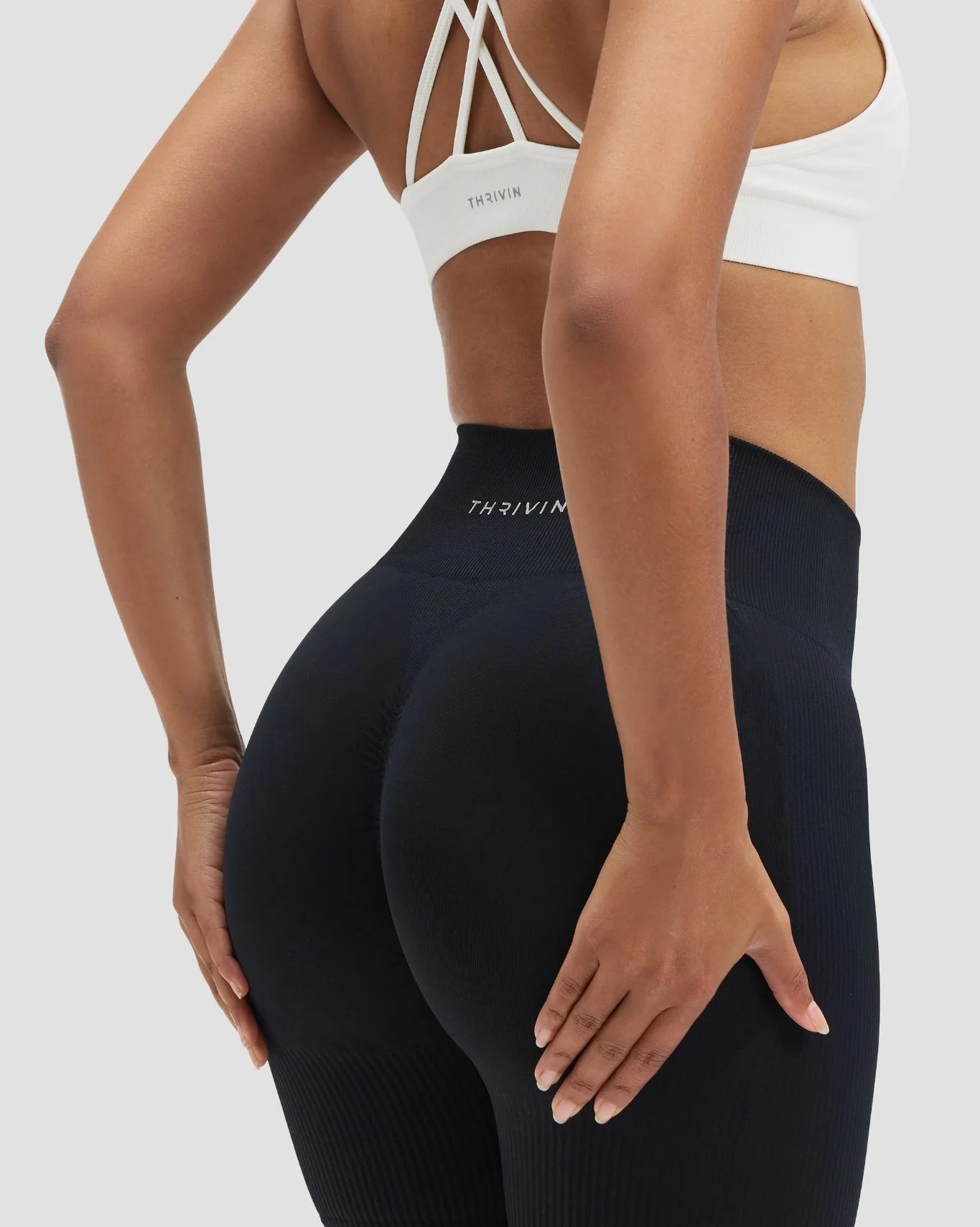 Elevate™ Sculpting High Waist Scrunch Shorts | Night Black - Image 2