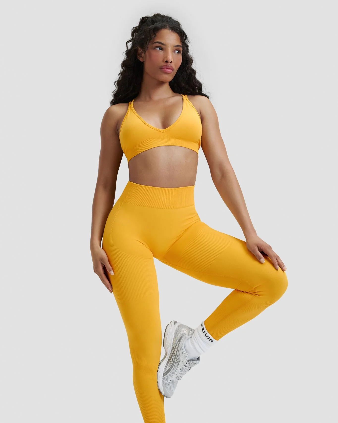 Elevate™ Sculpting Mid Waist Scrunch Leggings | Banana - Image 4