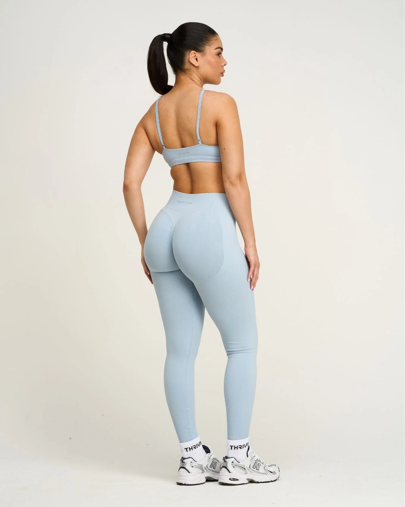Elevate™ Sculpting Mid Waist Scrunch Leggings | Blue Haze - Image 4