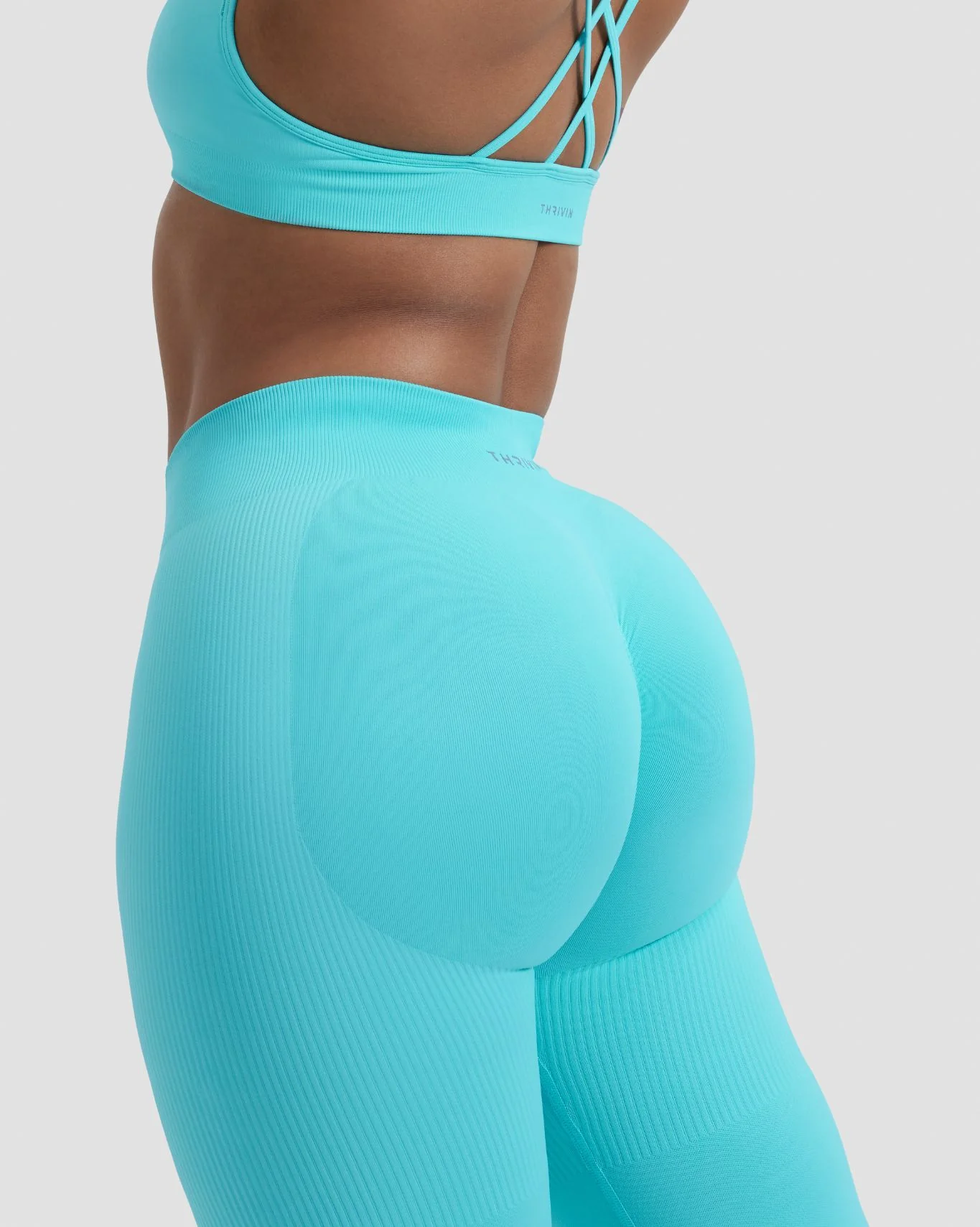 Elevate™ Sculpting Mid Waist Scrunch Leggings | Clear Tides - Image 5