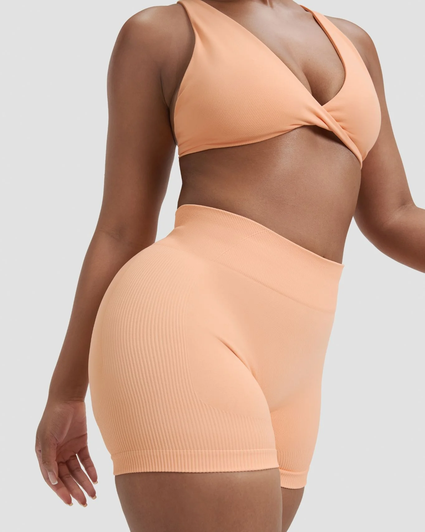 Elevate™ Sculpting Mid Waist Scrunch Shorter Shorts | Melon Ice - Image 6