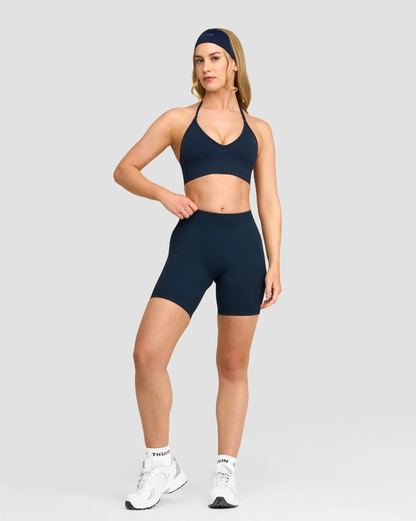 Elevate™ Sculpting Mid Waist Scrunch Shorts | Midnight Navy - Image 3