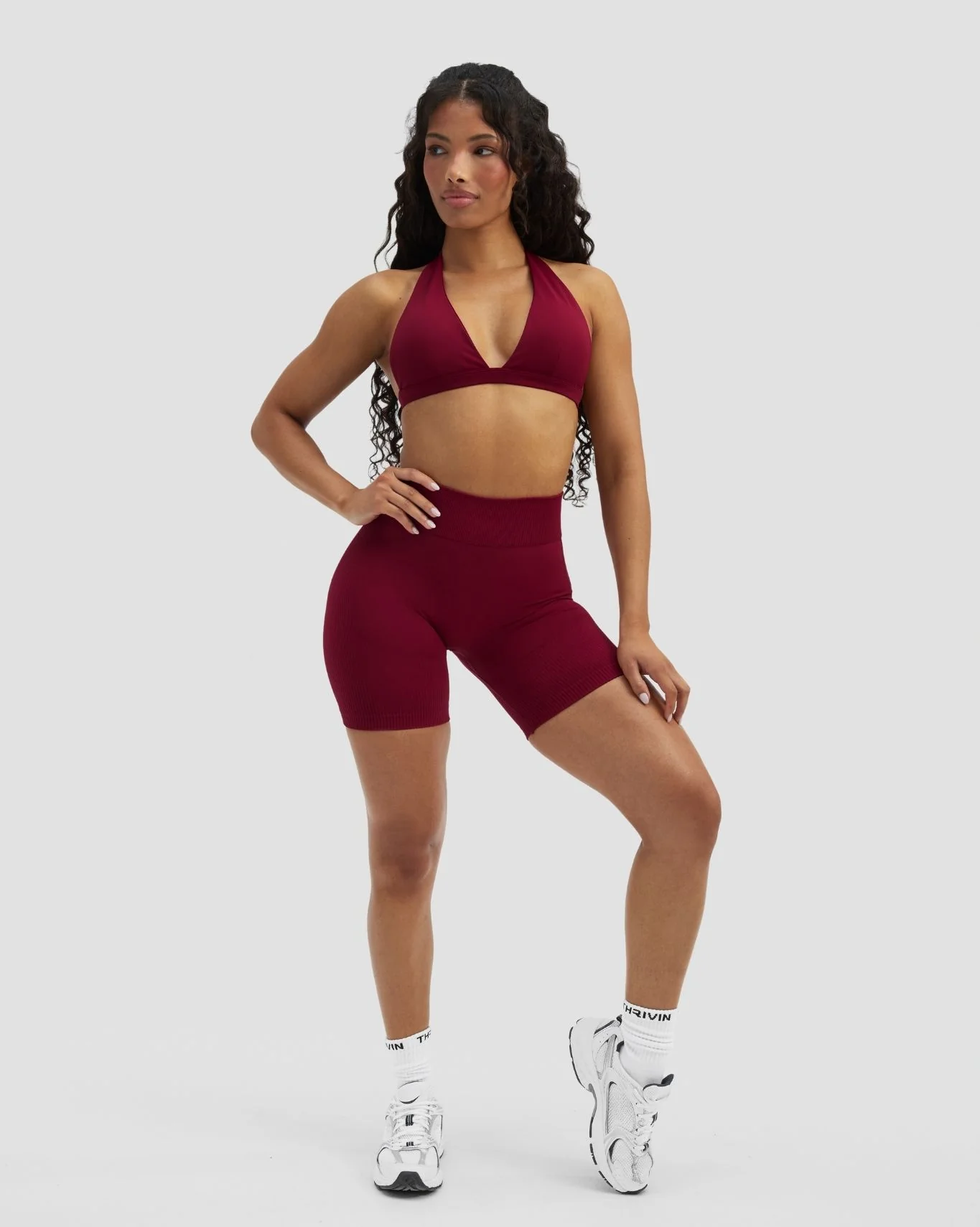 Elevate™ Sculpting Mid Waist Scrunch Shorts | Raspberry - Image 5