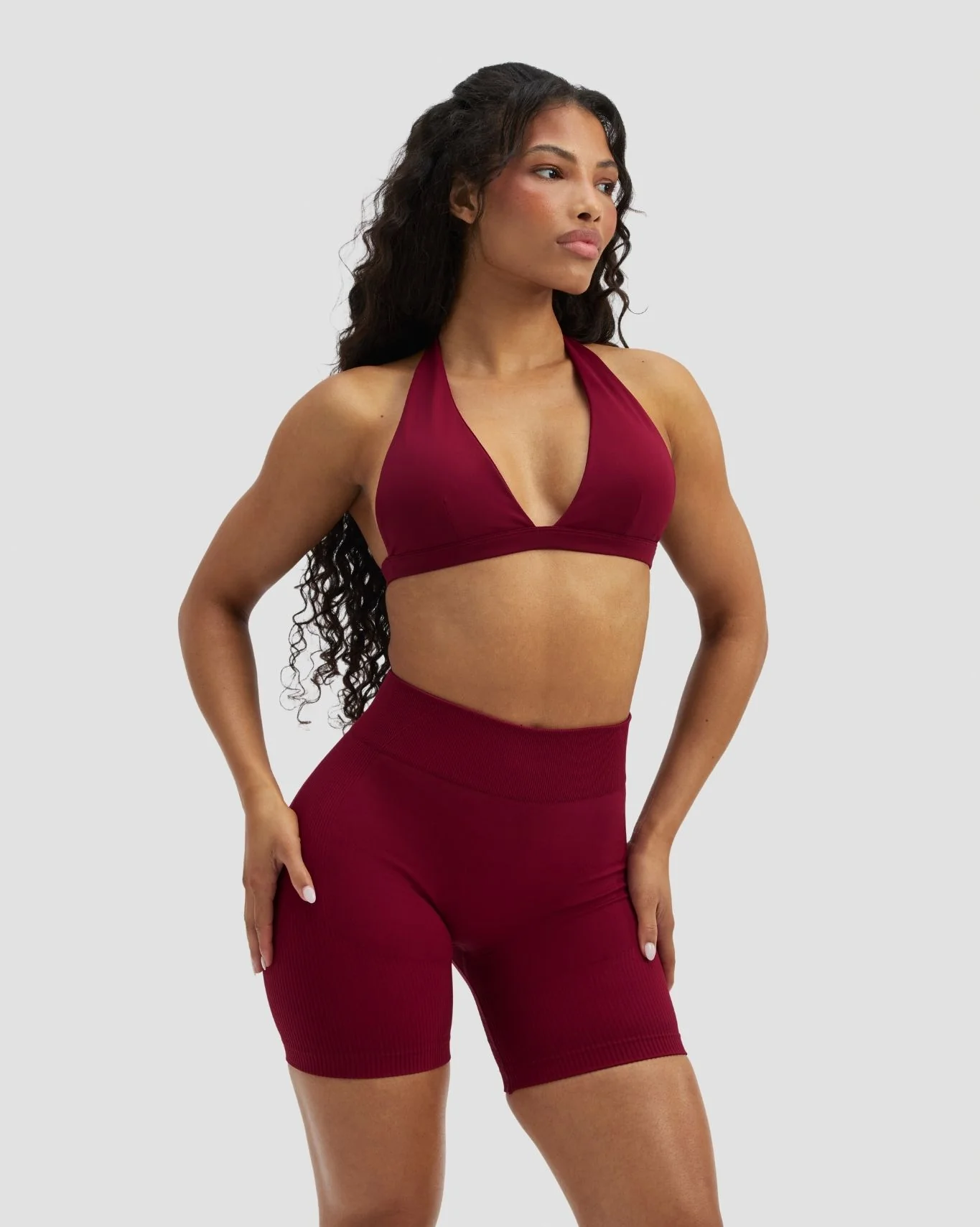 Elevate™ Sculpting Mid Waist Scrunch Shorts | Raspberry - Image 6