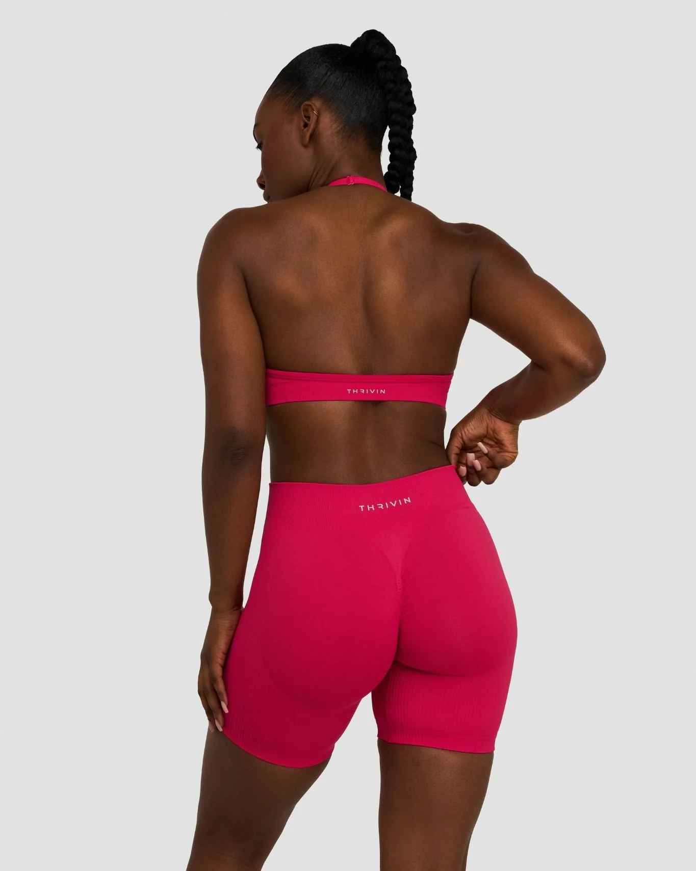 Elevate™ Sculpting Mid Waist Scrunch Shorts | Strawberry - Image 5