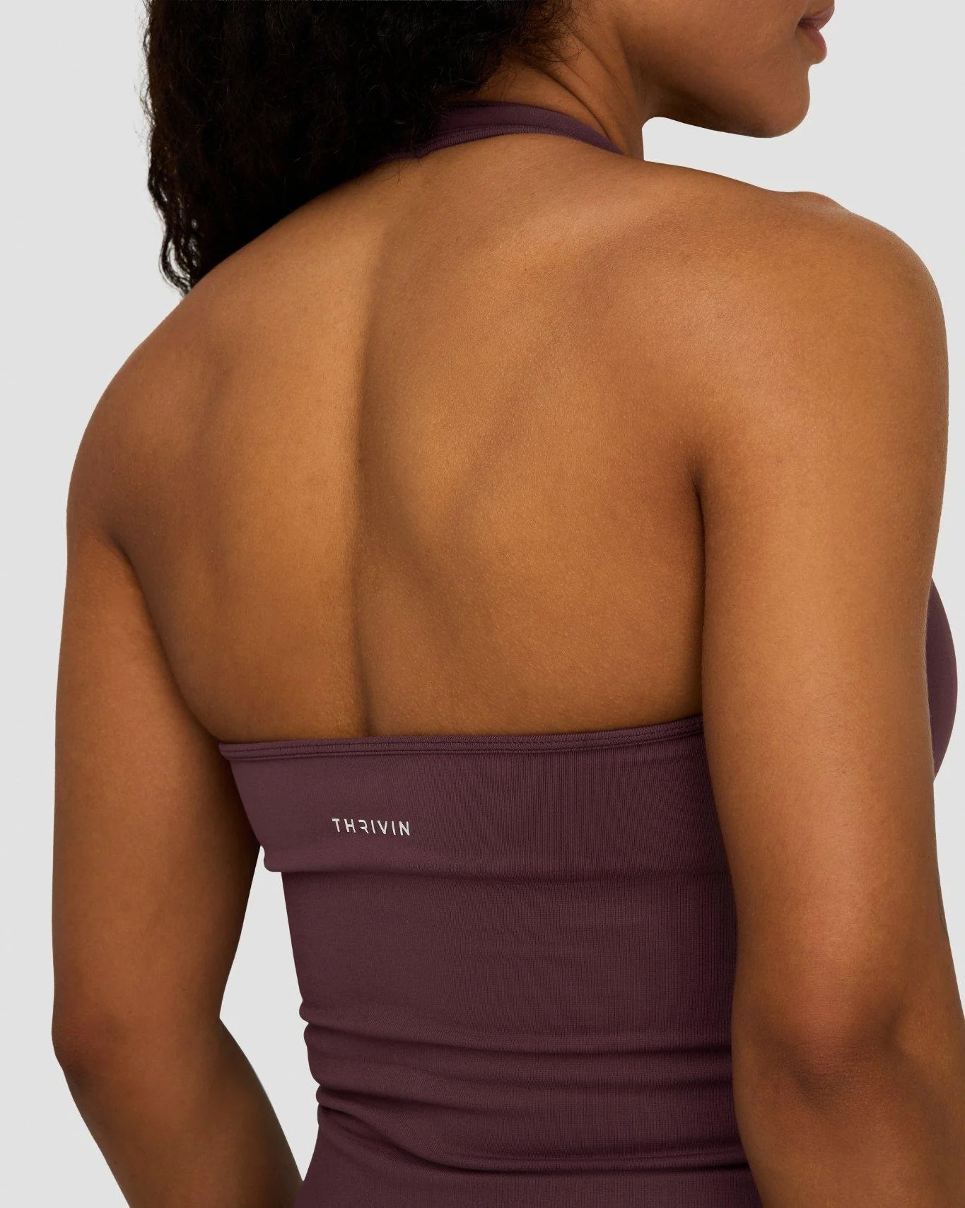 Elevate™ Sculpting Seamless Halterneck Top | Dark Mauve - Image 6