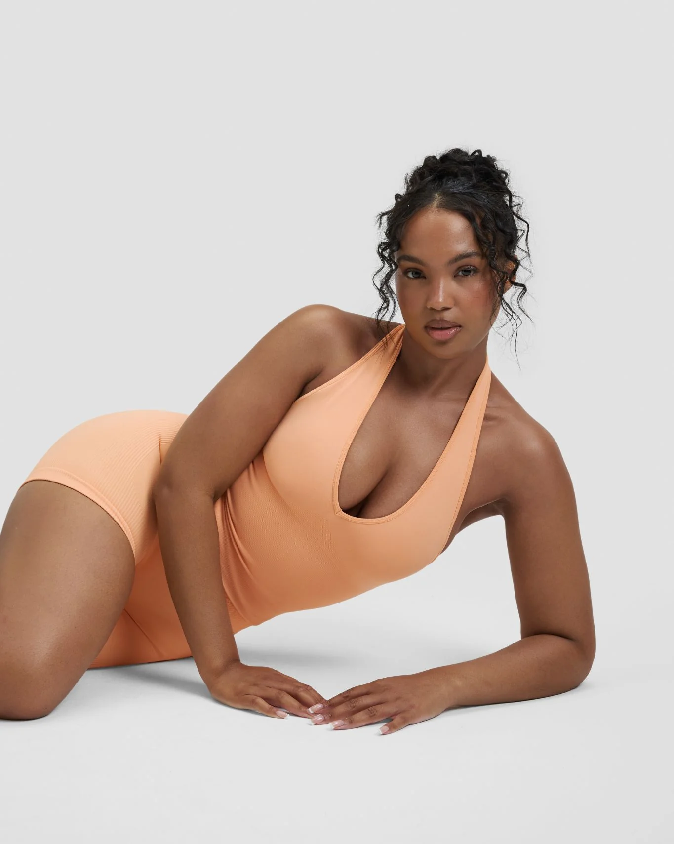 Elevate™ Sculpting Seamless Halterneck Top | Melon Ice - Image 8