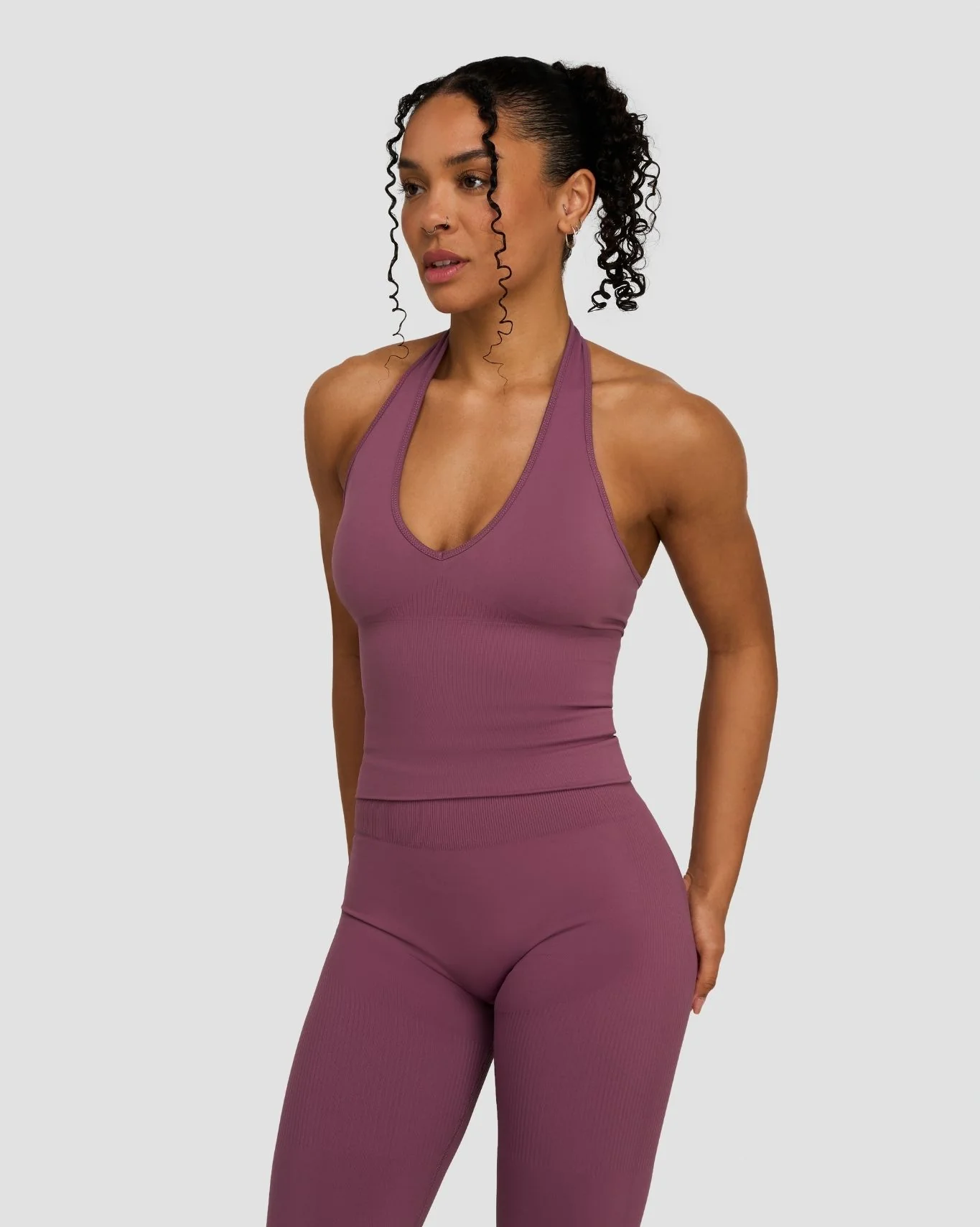 Elevate™ Sculpting Seamless Halterneck Top | Orchid Mauve - Image 3