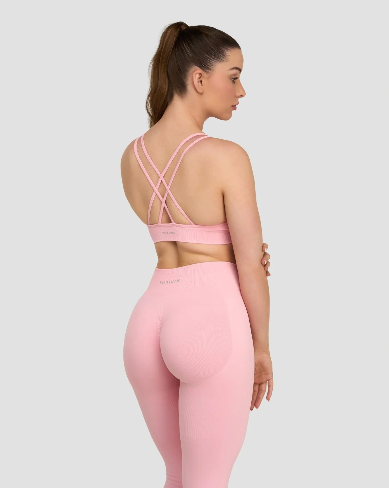 Elevate™ Sculpting Seamless High Apex Bra | Cotton Pink - Image 5
