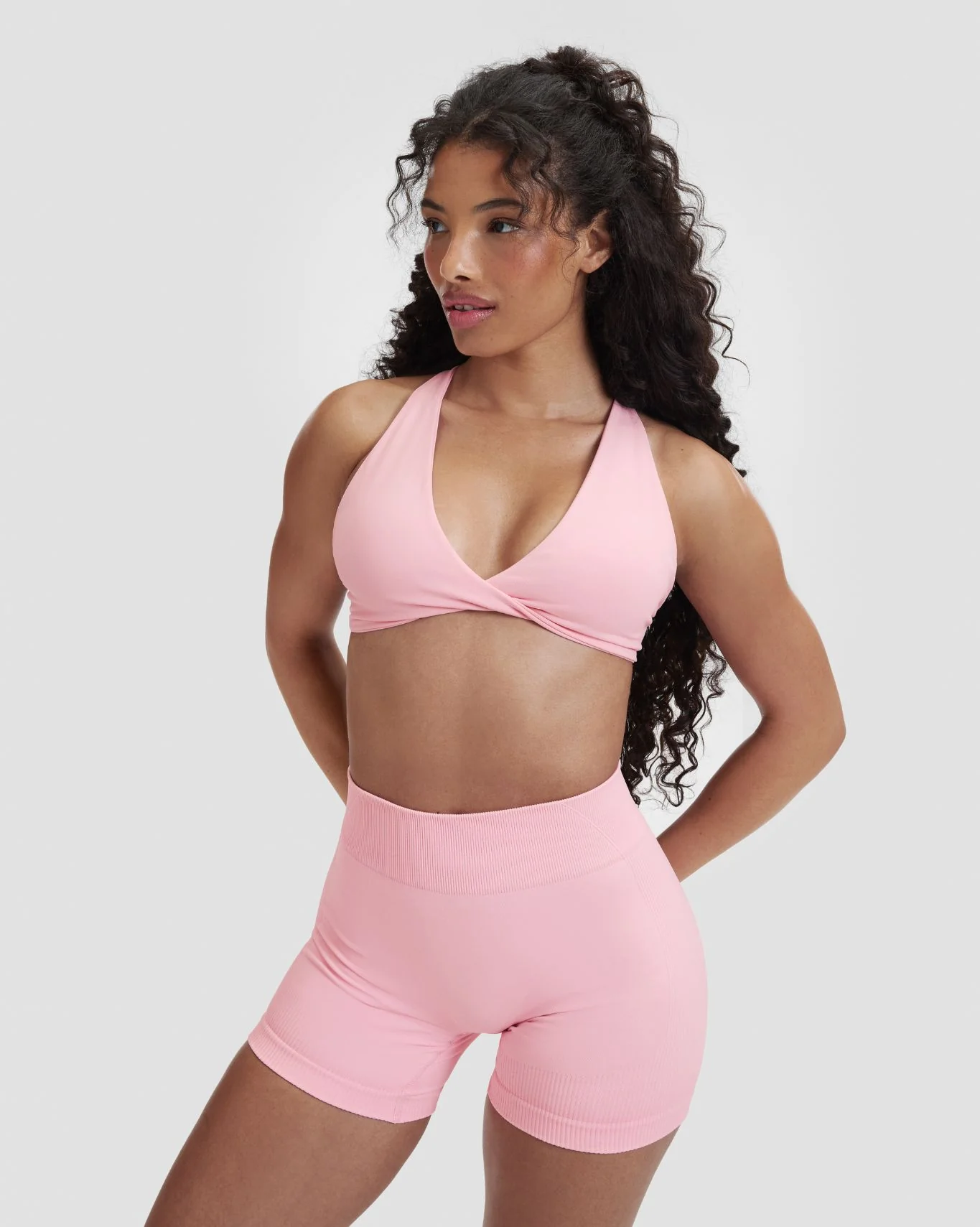 Elevate™ Sculpting Seamless Twisted Bra | Cotton Pink