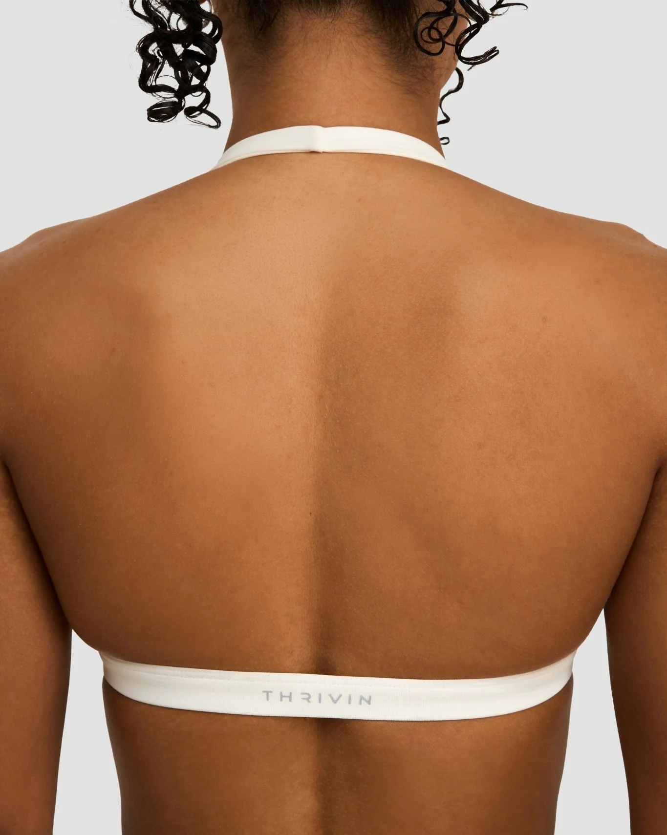 Elevate™ Sculpting Seamless V-Neck Halter Bra | Cream - Image 5