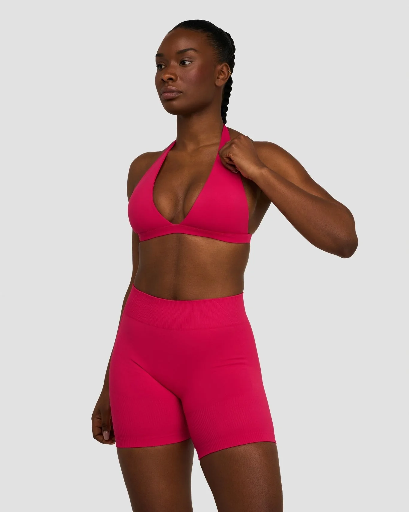 Elevate™ Sculpting Seamless V-Neck Halter Bra | Strawberry - Image 3