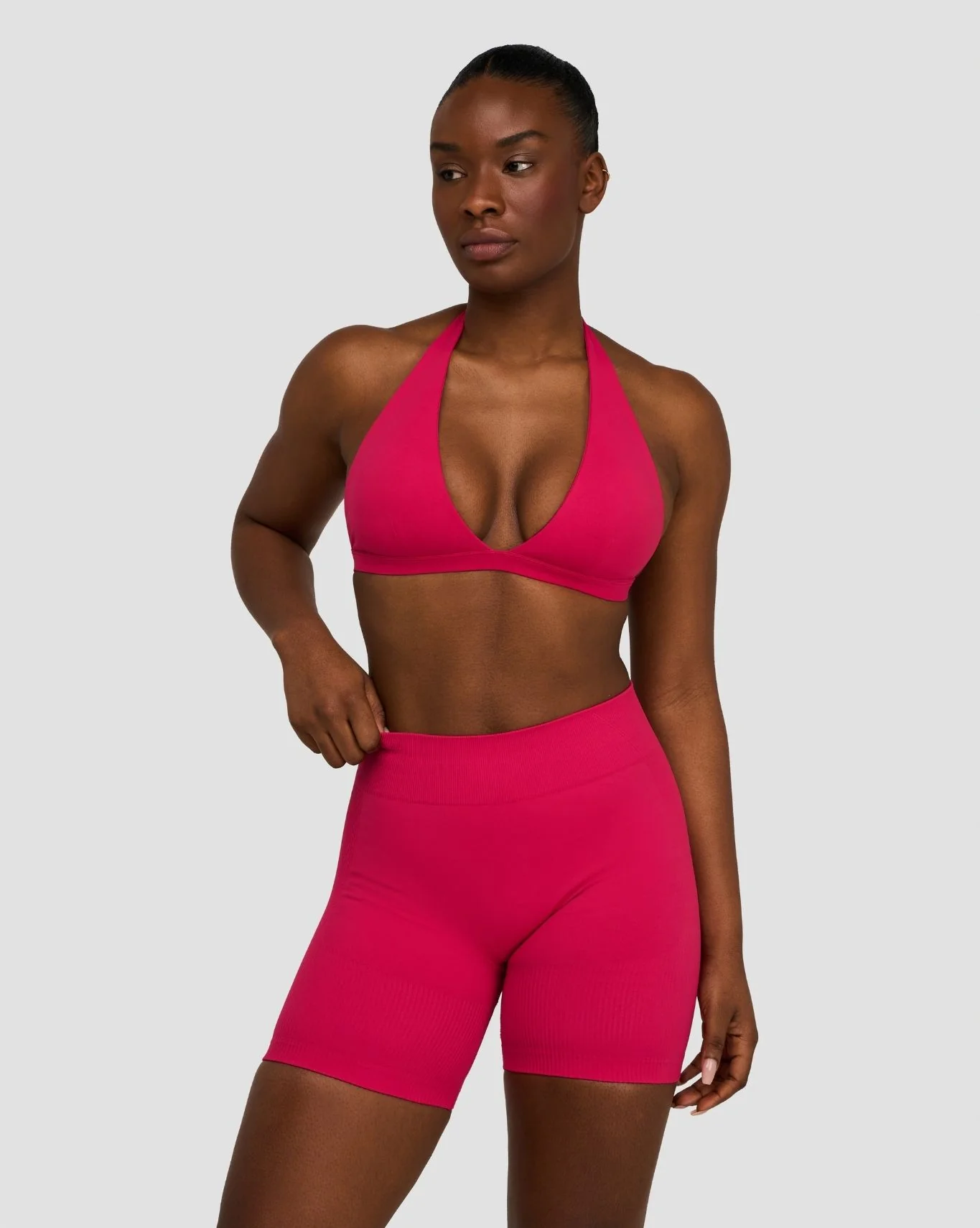Elevate™ Sculpting Seamless V-Neck Halter Bra | Strawberry - Image 6