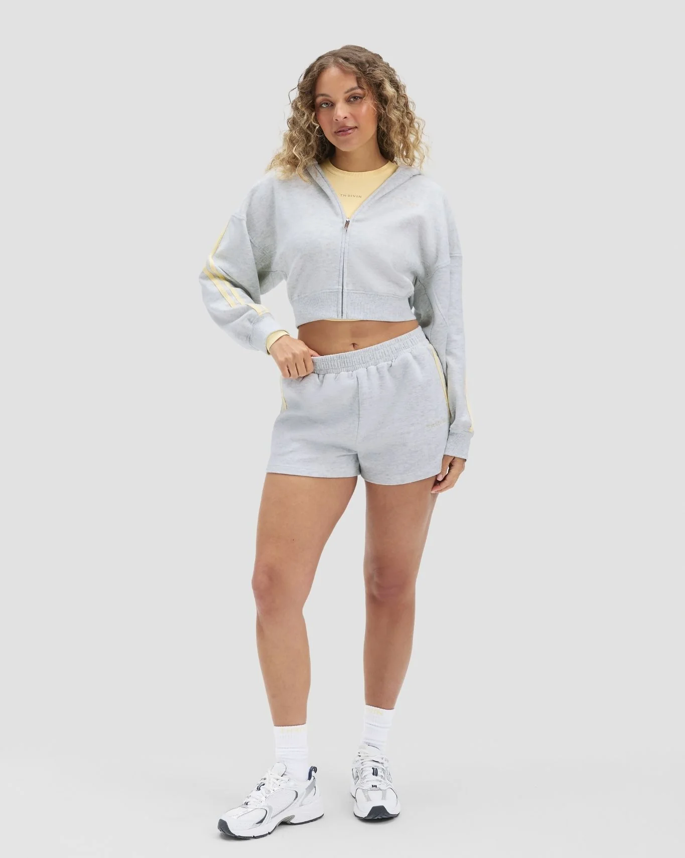 Essential Jersey Stripe Shorts | Marl - Image 2