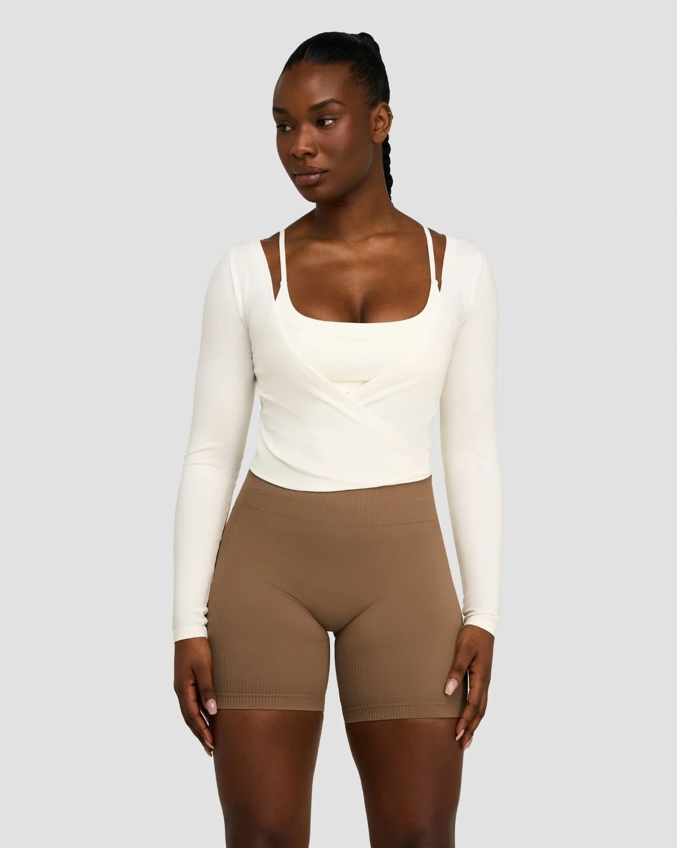 The Essential Collection Wrap Top | Cream - Image 5